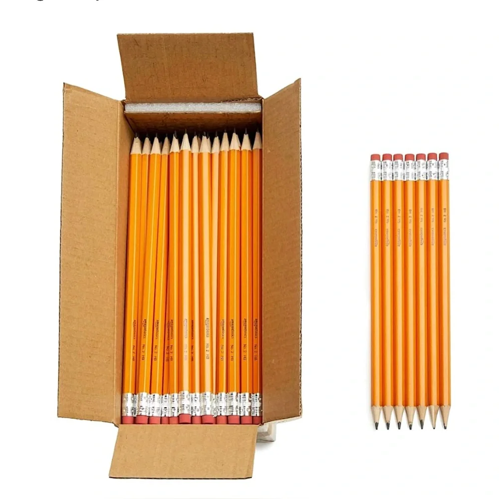 NWT Wood-Cased #2 Pencils, Pre-sharpened, HB Lead Bulk Box, 134 Count, Yellow